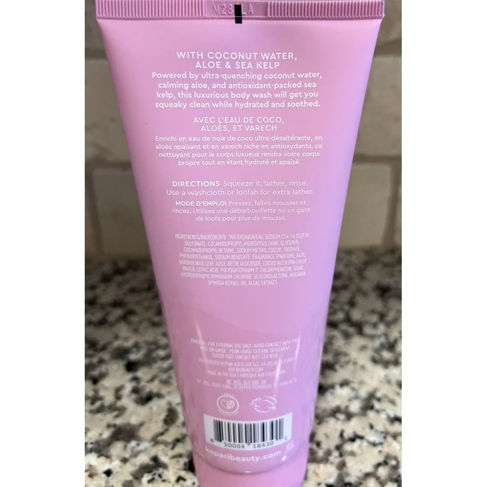 New Kopari Coconut Hydrating Body Wash 9 Fl‎ Oz Full Size SEALED Cleanser Aloe